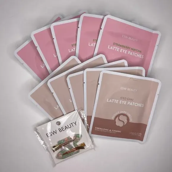ESW Beauty — Set of 10 Eye Masks + Hair Clips K-Beauty Korean Vegan Skincare NEW - Picture 1 of 10